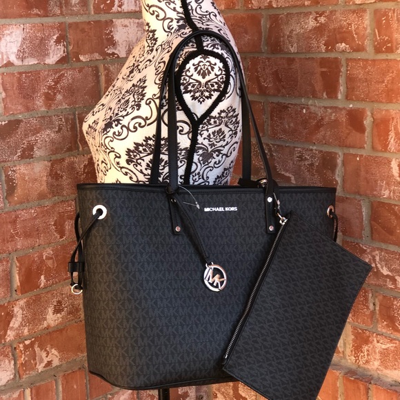 Michael kors jet set travel reversible tote black - Picture 2 of 6